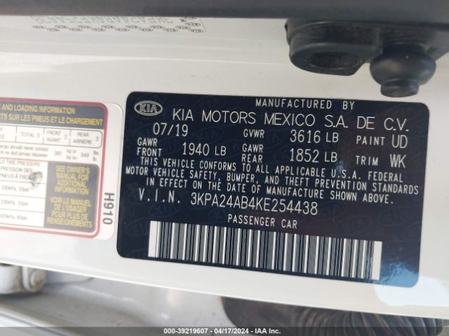 Photo 8 VIN: 3KPA24AB4KE254438 - KIA RIO 