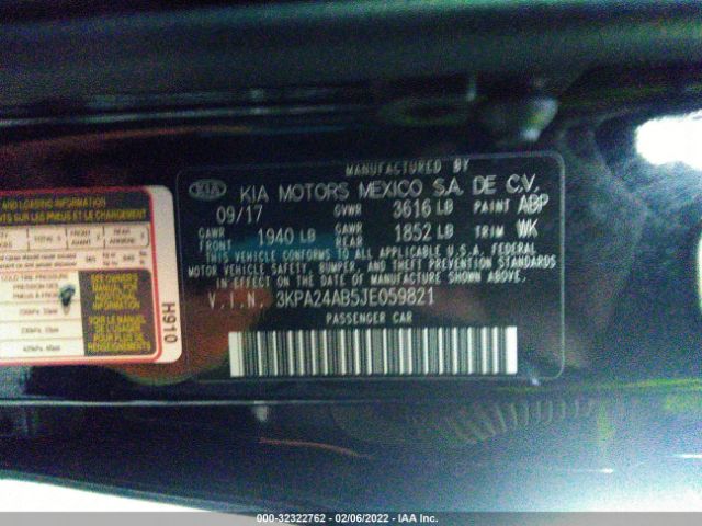 Photo 8 VIN: 3KPA24AB5JE059821 - KIA RIO 