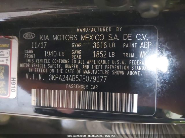 Photo 8 VIN: 3KPA24AB5JE079177 - KIA RIO 