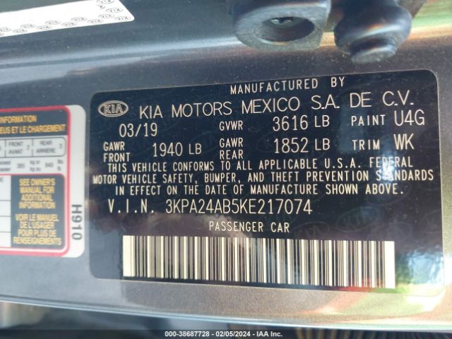 Photo 8 VIN: 3KPA24AB5KE217074 - KIA RIO 