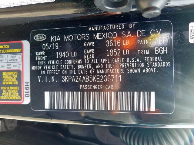 Photo 9 VIN: 3KPA24AB5KE236711 - KIA RIO S 