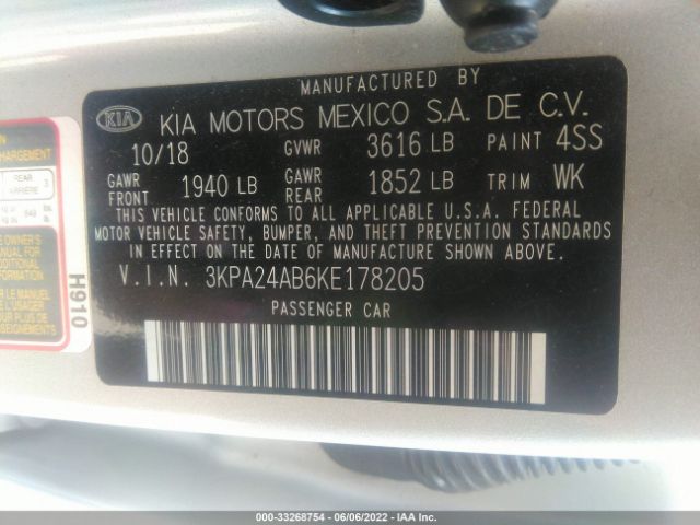 Photo 8 VIN: 3KPA24AB6KE178205 - KIA RIO 