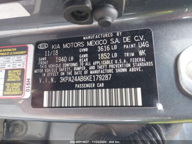 Photo 8 VIN: 3KPA24AB6KE179287 - KIA RIO 