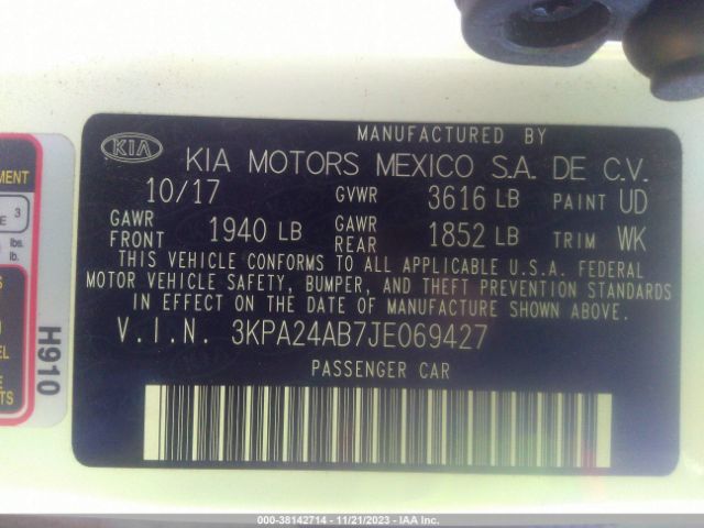 Photo 8 VIN: 3KPA24AB7JE069427 - KIA RIO 