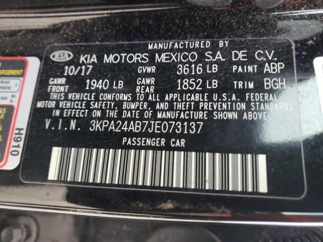 Photo 9 VIN: 3KPA24AB7JE073137 - KIA RIO LX 