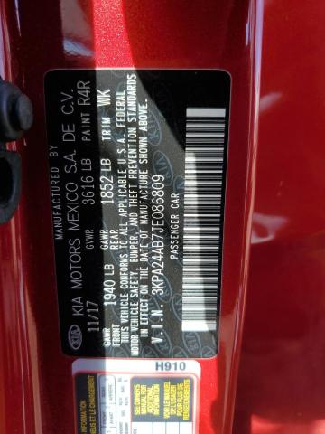 Photo 11 VIN: 3KPA24AB7JE086809 - KIA RIO 