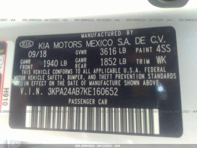 Photo 8 VIN: 3KPA24AB7KE160652 - KIA RIO 