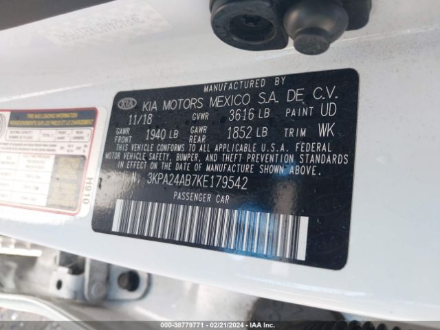 Photo 8 VIN: 3KPA24AB7KE179542 - KIA RIO 