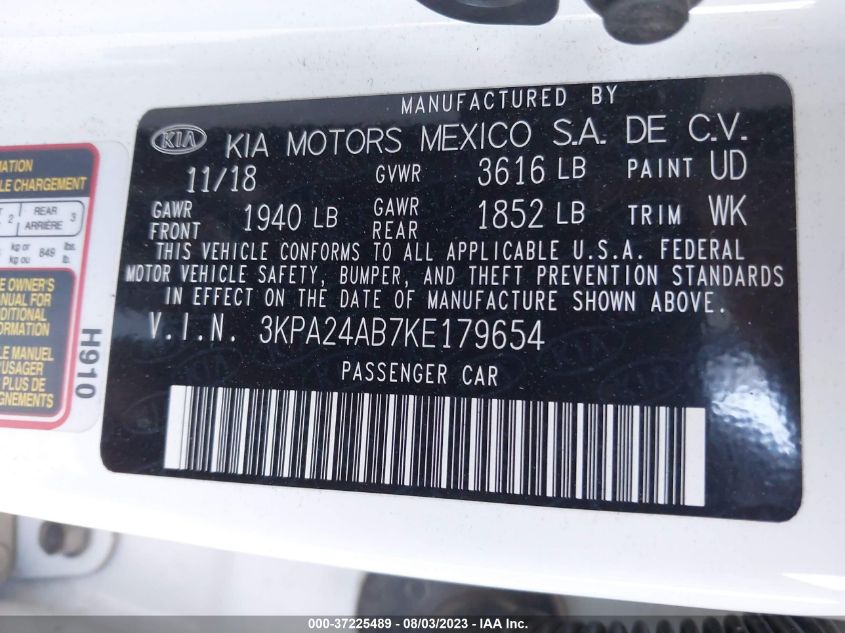 Photo 8 VIN: 3KPA24AB7KE179654 - KIA RIO 