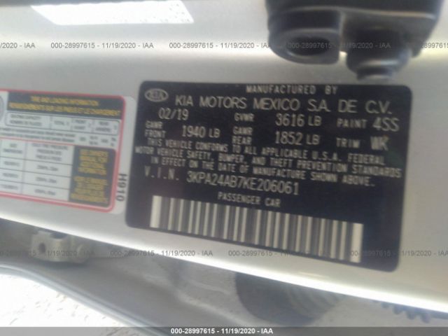 Photo 8 VIN: 3KPA24AB7KE206061 - KIA RIO 