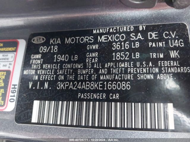 Photo 8 VIN: 3KPA24AB8KE166086 - KIA RIO 