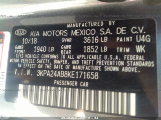 Photo 8 VIN: 3KPA24AB8KE171658 - KIA RIO 