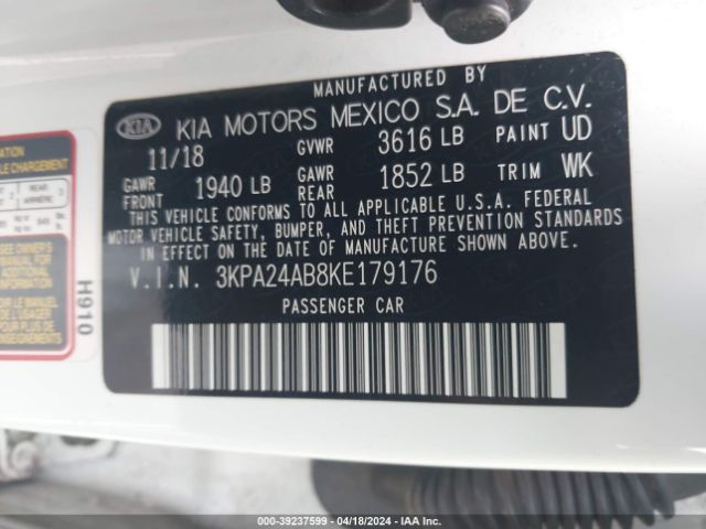 Photo 8 VIN: 3KPA24AB8KE179176 - KIA RIO 