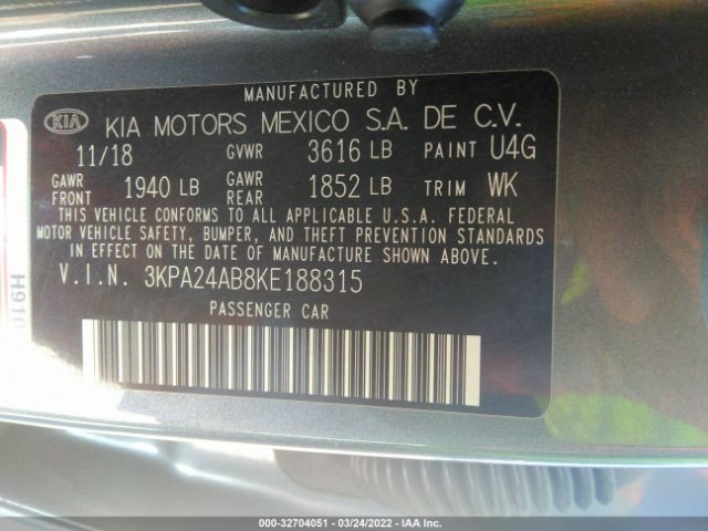 Photo 8 VIN: 3KPA24AB8KE188315 - KIA RIO 