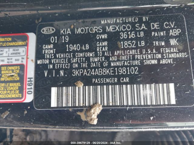 Photo 8 VIN: 3KPA24AB8KE198102 - KIA RIO 