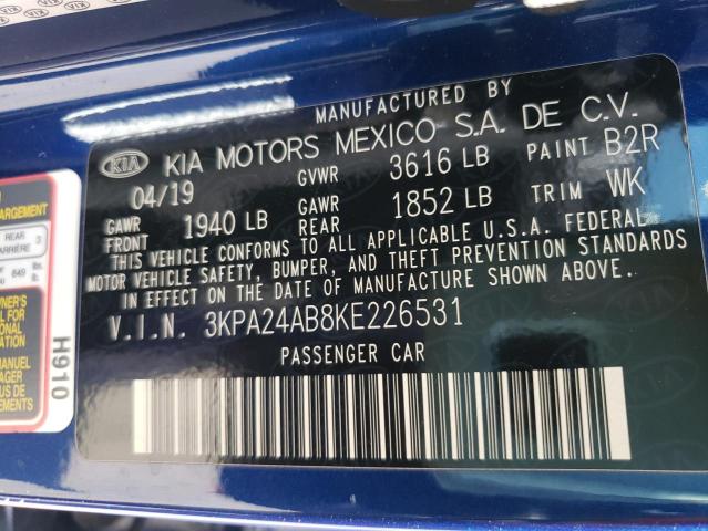 Photo 9 VIN: 3KPA24AB8KE226531 - KIA RIO 