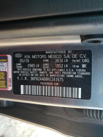 Photo 11 VIN: 3KPA24AB8KE241675 - KIA RIO S 