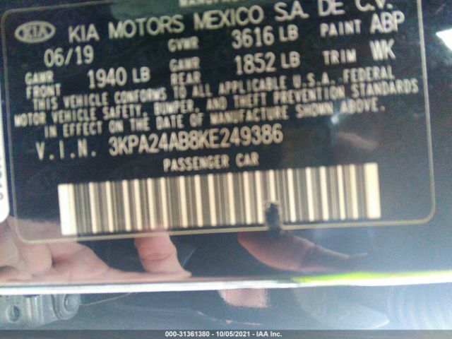 Photo 8 VIN: 3KPA24AB8KE249386 - KIA RIO 