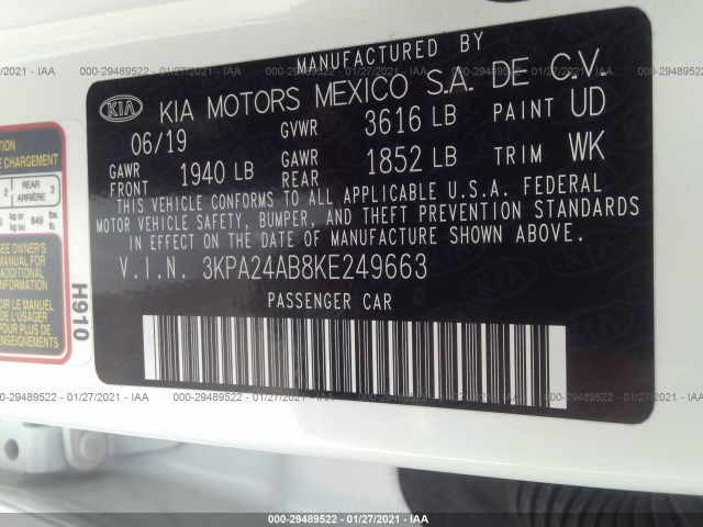 Photo 8 VIN: 3KPA24AB8KE249663 - KIA RIO 