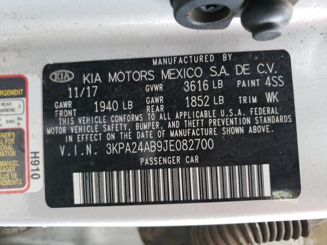 Photo 9 VIN: 3KPA24AB9JE082700 - KIA RIO LX 