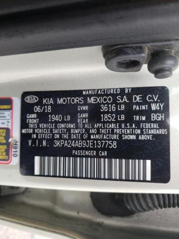 Photo 9 VIN: 3KPA24AB9JE137758 - KIA RIO LX 