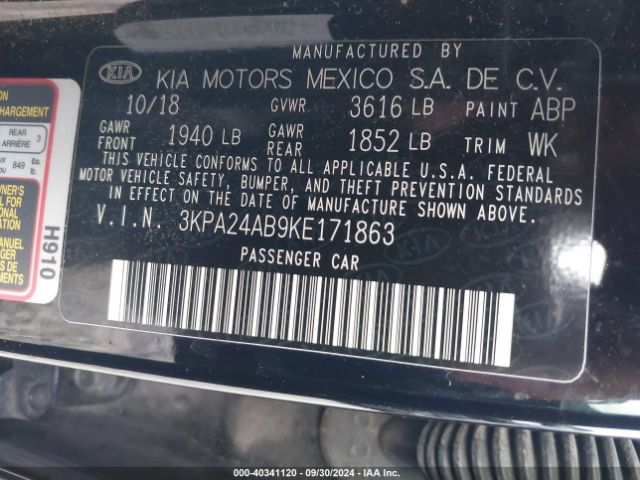 Photo 8 VIN: 3KPA24AB9KE171863 - KIA RIO 