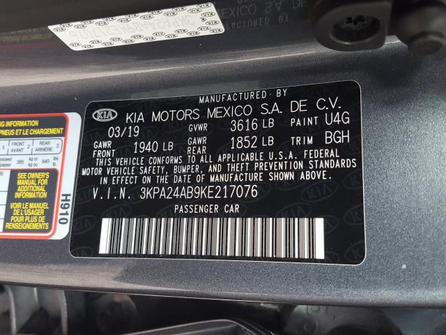 Photo 9 VIN: 3KPA24AB9KE217076 - KIA RIO S 