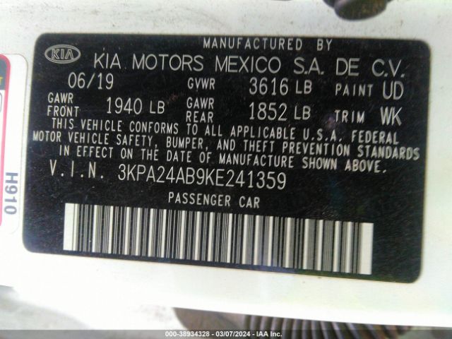 Photo 8 VIN: 3KPA24AB9KE241359 - KIA RIO 