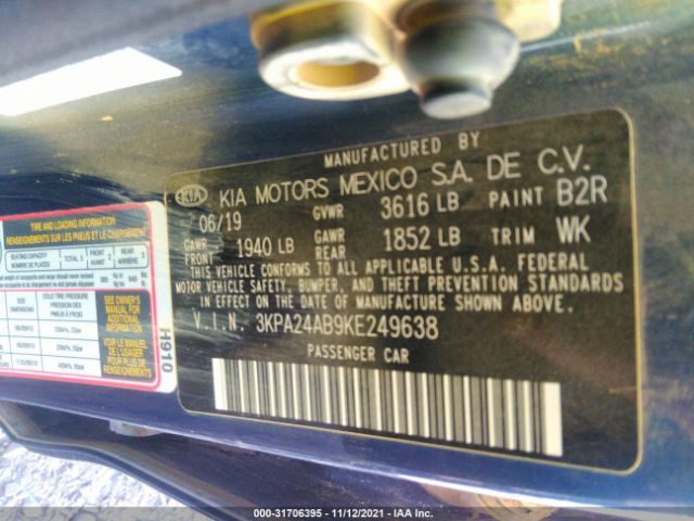 Photo 8 VIN: 3KPA24AB9KE249638 - KIA RIO 