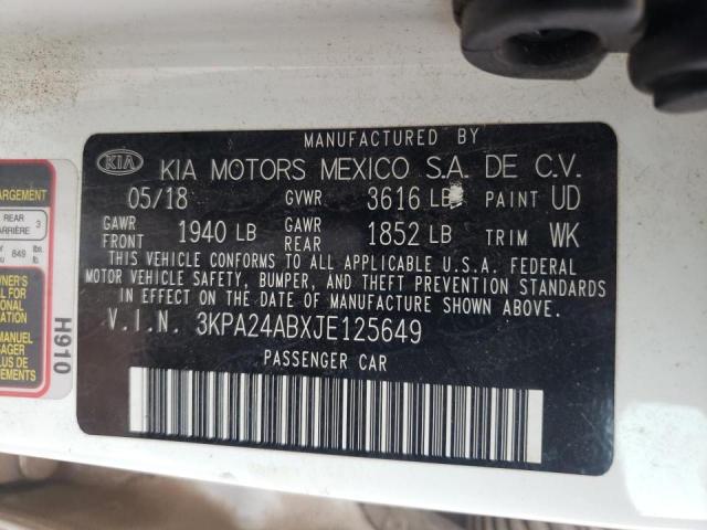 Photo 11 VIN: 3KPA24ABXJE125649 - KIA RIO LX 