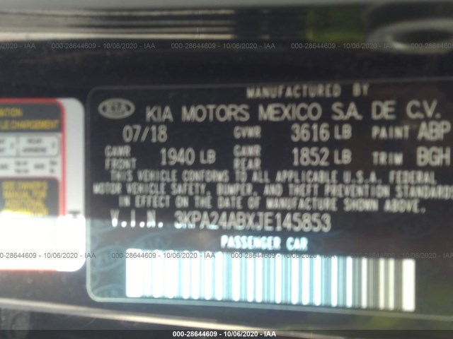 Photo 8 VIN: 3KPA24ABXJE145853 - KIA RIO 