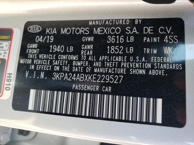 Photo 9 VIN: 3KPA24ABXKE229527 - KIA RIO S 