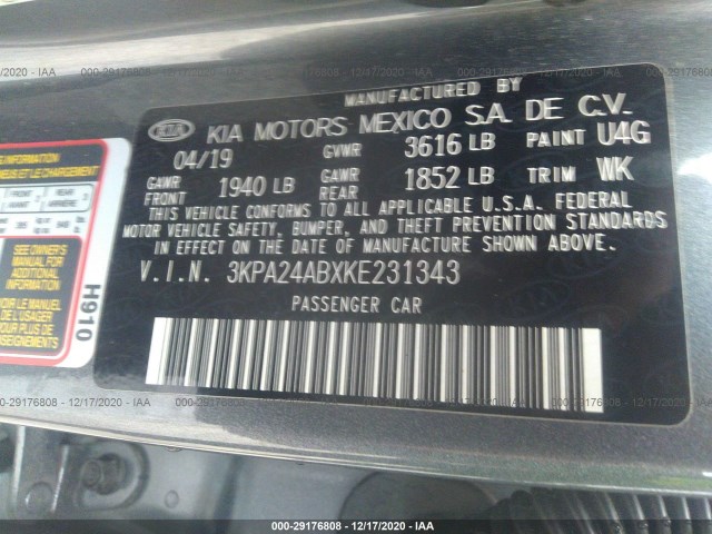 Photo 8 VIN: 3KPA24ABXKE231343 - KIA RIO 