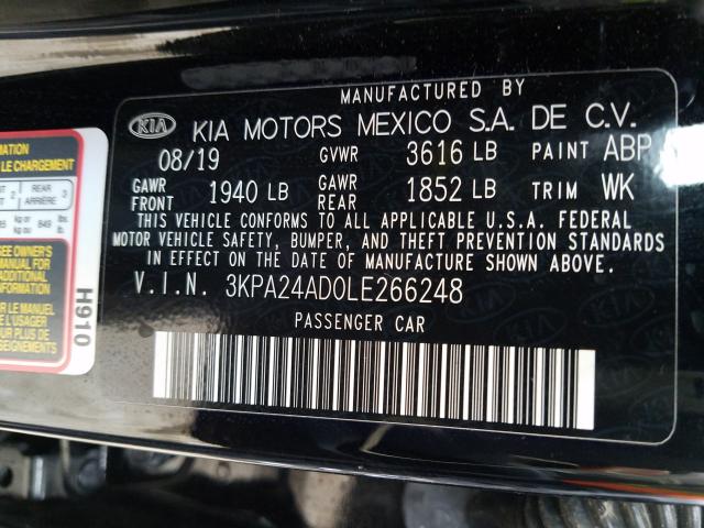 Photo 9 VIN: 3KPA24AD0LE266248 - KIA RIO LX 