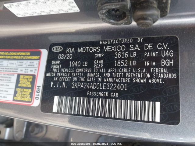 Photo 8 VIN: 3KPA24AD0LE322401 - KIA RIO 