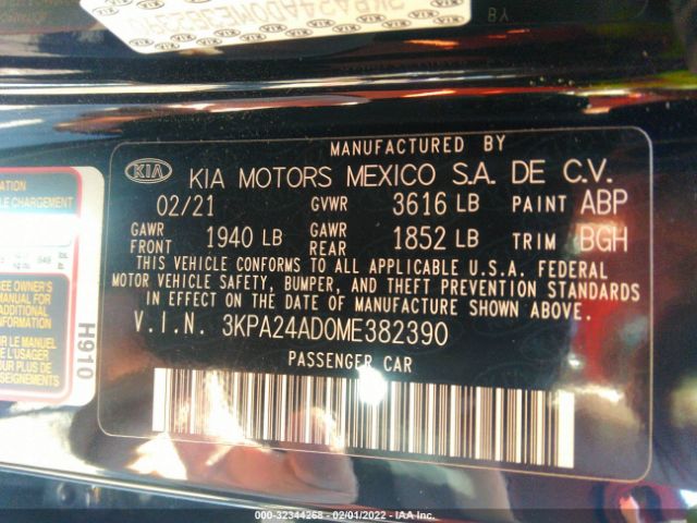 Photo 8 VIN: 3KPA24AD0ME382390 - KIA RIO 