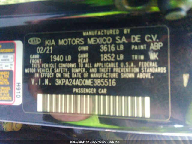 Photo 8 VIN: 3KPA24AD0ME385516 - KIA RIO 