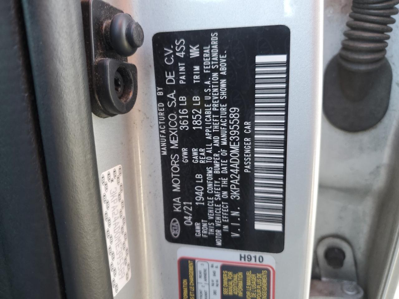 Photo 11 VIN: 3KPA24AD0ME395589 - KIA RIO 