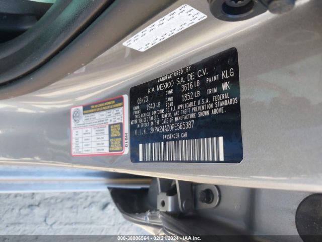 Photo 8 VIN: 3KPA24AD0PE565387 - KIA RIO 