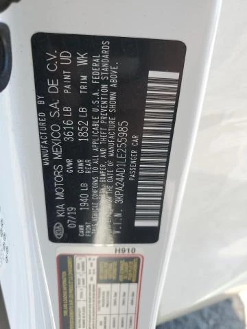 Photo 11 VIN: 3KPA24AD1LE255985 - KIA RIO LX 