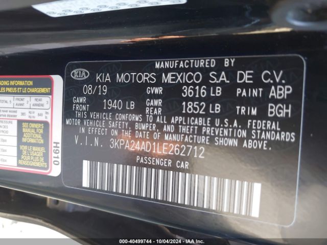 Photo 8 VIN: 3KPA24AD1LE262712 - KIA RIO 