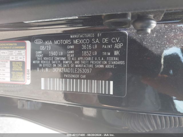 Photo 8 VIN: 3KPA24AD1LE263097 - KIA RIO 