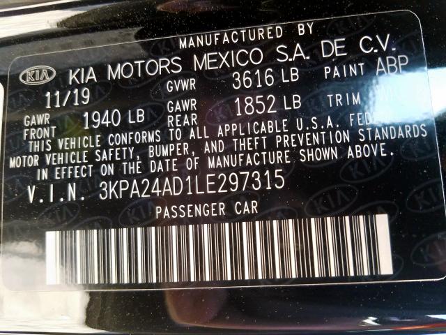 Photo 9 VIN: 3KPA24AD1LE297315 - KIA RIO LX 