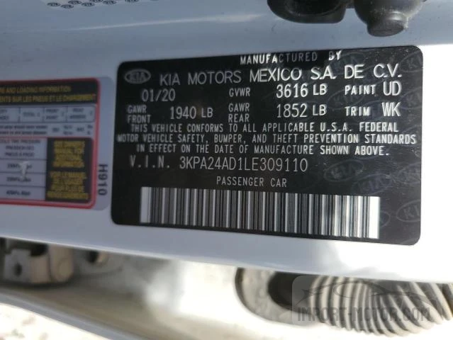 Photo 11 VIN: 3KPA24AD1LE309110 - KIA RIO 