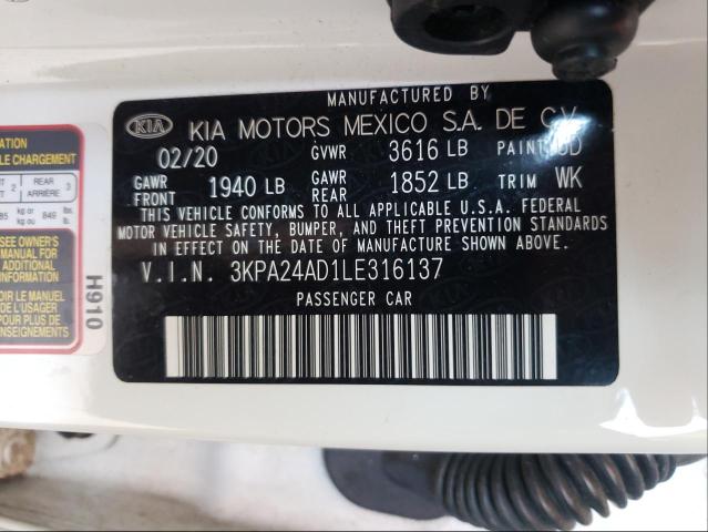 Photo 9 VIN: 3KPA24AD1LE316137 - KIA RIO LX 