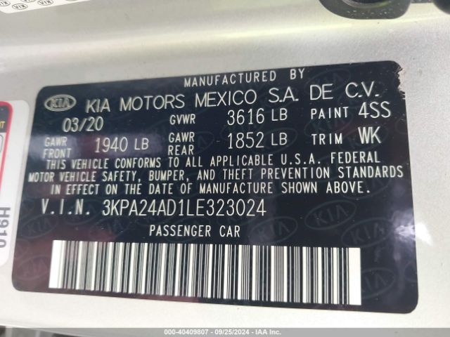 Photo 8 VIN: 3KPA24AD1LE323024 - KIA RIO 