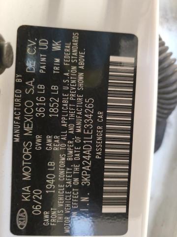 Photo 11 VIN: 3KPA24AD1LE334265 - KIA RIO LX 