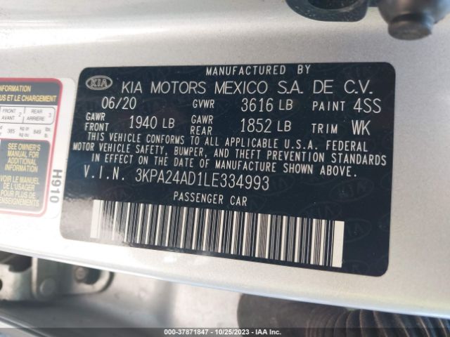 Photo 8 VIN: 3KPA24AD1LE334993 - KIA RIO 