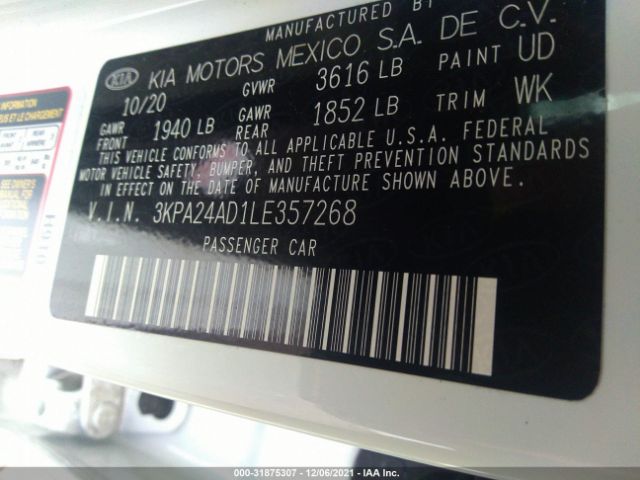 Photo 8 VIN: 3KPA24AD1LE357268 - KIA RIO 