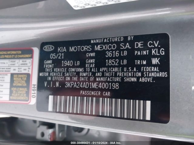 Photo 8 VIN: 3KPA24AD1ME400198 - KIA RIO 